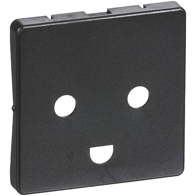 Afdækning f. stikkontakt 1 m. m.J Gl. type koksgrå