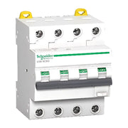 Acti9 iC60 kombiafbryder 4P, 16A, 415V, 30mA, 6kA,klasse A, B-karakteristik. Bredde 72 mm.