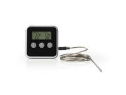 Stegetermometer - 0-250 °C, Digitalt Display, Timer-Sort