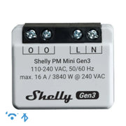 Shelly PM Mini (GEN 3) - WiFI effektmåler u/relæ