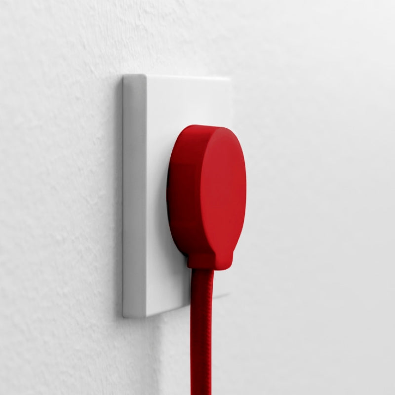 NORM flad stikprop, rød - Schuko