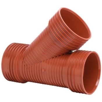 Uponor Double/Rib2 315 x 315 mm 45 gr. PP-grenrør, u/gummiringe