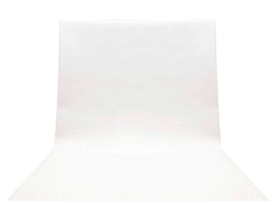 Foto baggrundslærred - 3 x 6m, Hvid (ekskl. stativ)