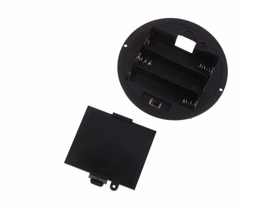 Batteriholder til 3xAA batteri, m. kontakt, f. panelmontage