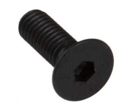 Maskinskrue, undersænket - M4x12mm HEX-2.5 Sort (25 stk.)