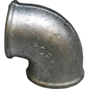 3/8" Galvaniseret vinkel 90° muffe/muffe