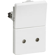 Fuga stikkontakt uden jord med afbryder 1½ modul 2-pol - hvid