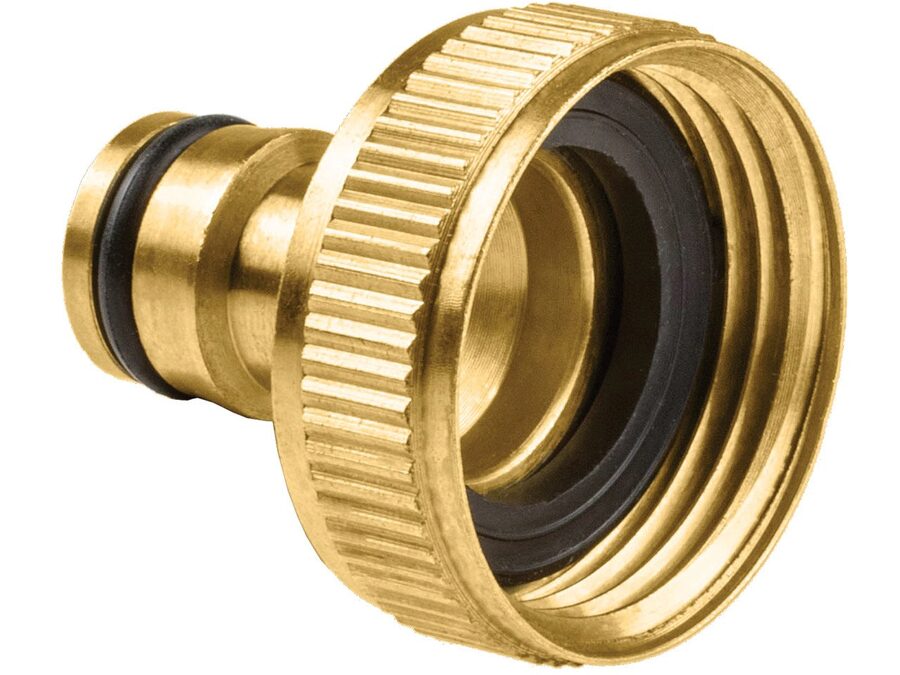 Messing hanekobling - 1" hun gevind