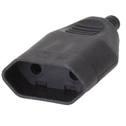 Flad EU forlængerled uden jord - sort