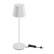 V-Tac Mini Opladelig Bordlampe - Hvid, Trådløs og IP54 Udendørs, Touch Dæmpbar, Effekt: 2W, Lysstyrke: 200lm, Farvegengivelse: RA80