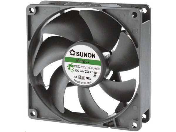 DC blæser - 92x92x25mm 24Vdc / 2,1W Vapo, 2 ledn.