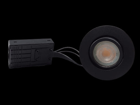 4 Watt Udendørsspot 2700K 345Lm GU10 - Sort, IP44, godkendt i isolering