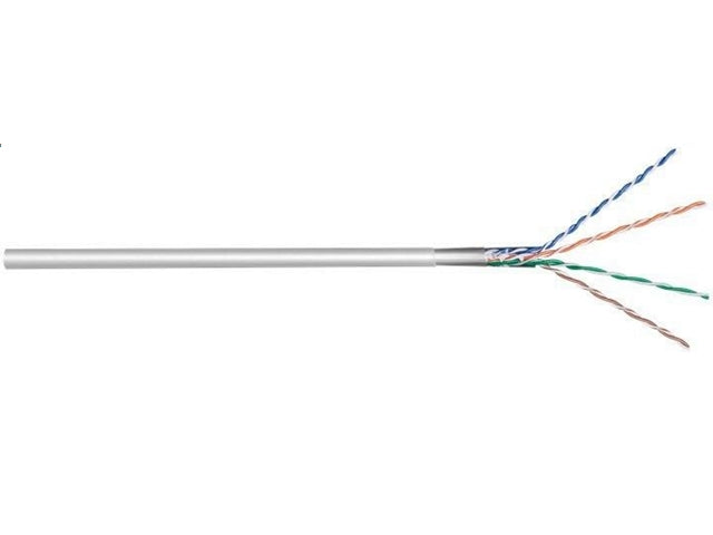FTP netværkskabel - CAT5e, trådet CCA, Grå (100m)
