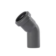 40 mm x 45° Bøjning afløb PP grå