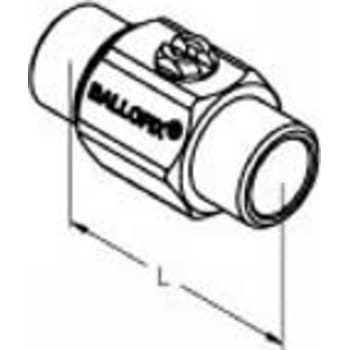 1/2" Kuglehane krom nippel/nippel