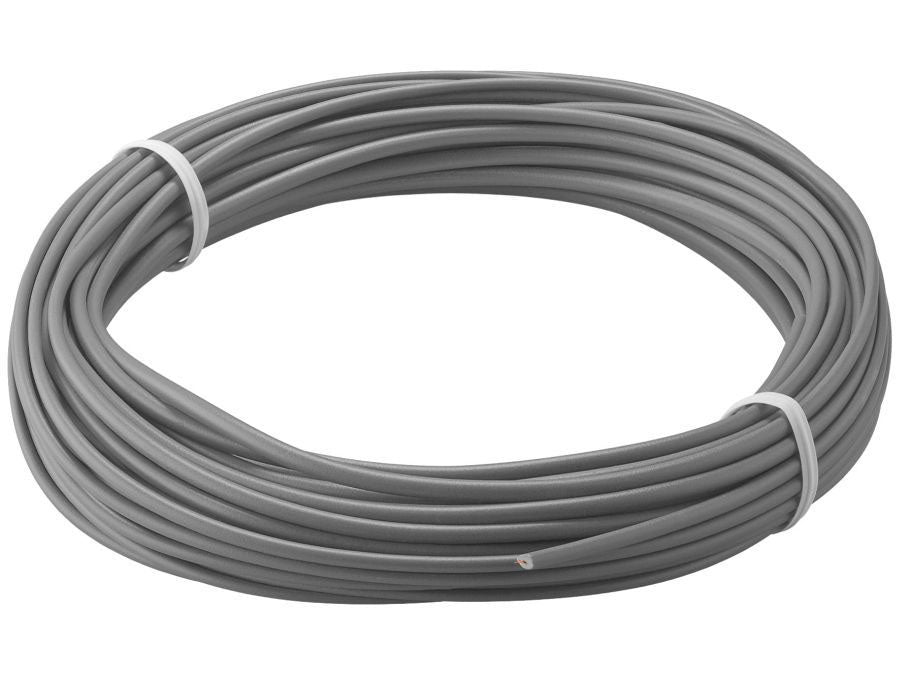 Monteringsledning - 0,14mm² trådet, Grå (10m)