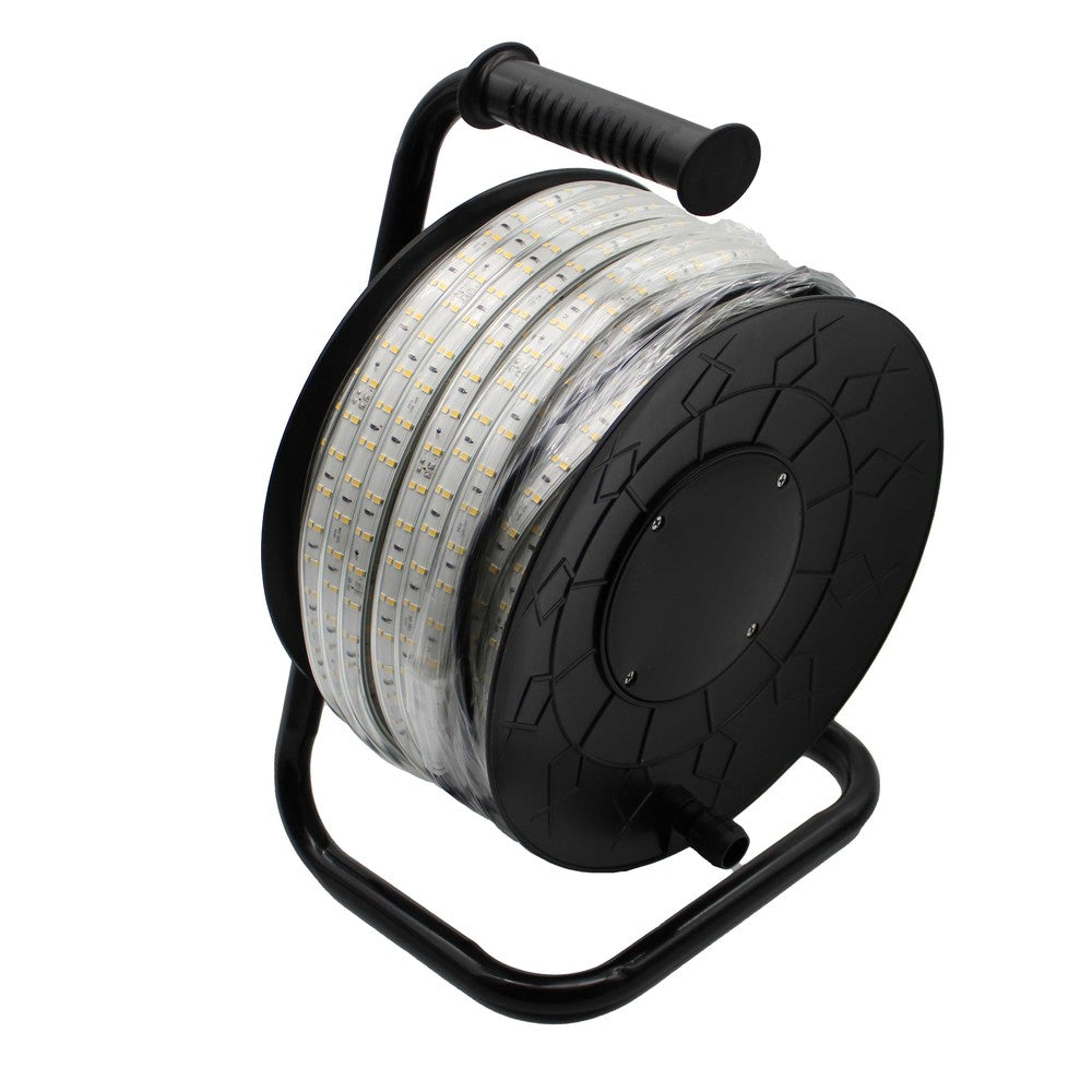 Arbejdslys 50m strip på tromle - 230V, IP67, 120 LED/m, 9W/m, 1320 lm/m, RA80