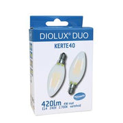 DIOLUX DUO KERTE40 4W mat 827 E14 420lm 320°