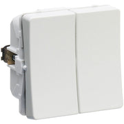 LK Fuga dobbelt korrespondance afbryder 16A - lysegrå