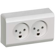 Opus 66 stikkontakt udvendig lysegrå