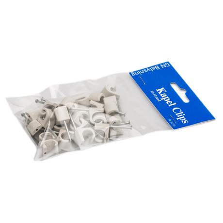 Kabel Clips 10-14 grå 25 stk. rund ledning GN-pak