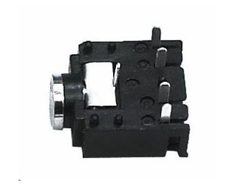 JACK fatning - 3,5mm stereo hun, til print, m. kontakt