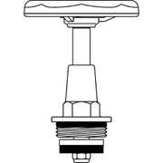 1/2" Ventiloverdel med håndhjul