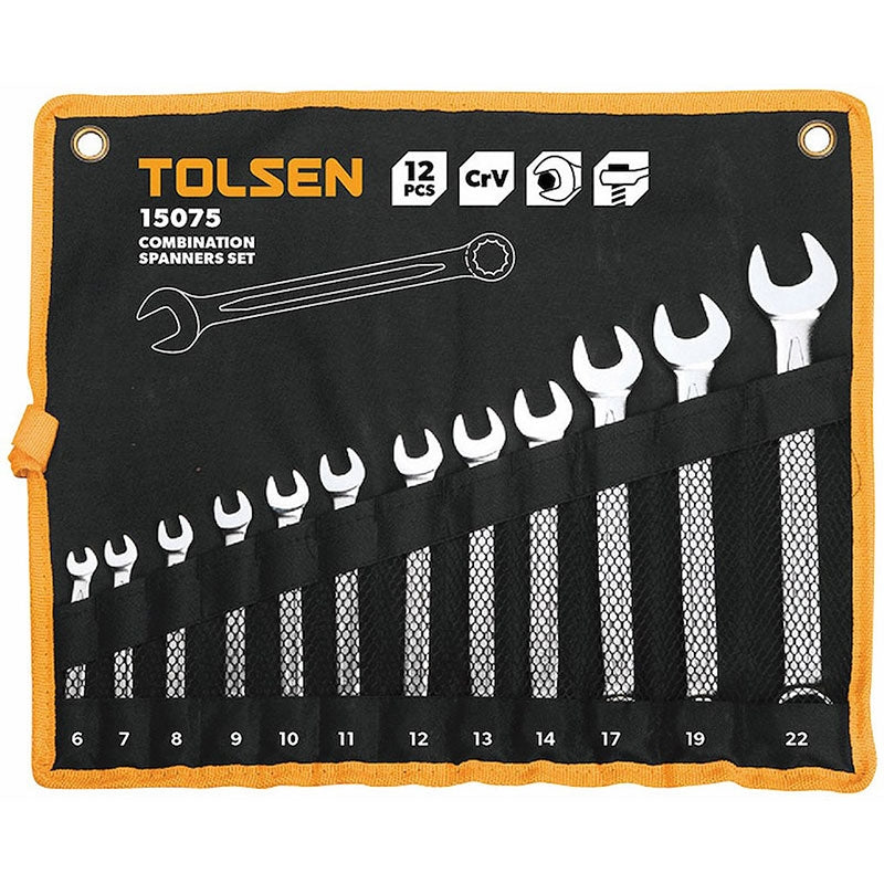 Gaffelnøglesæt, 12 dele