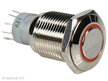 ProSwitch - Vandalsikret stålkontakt, 1P ON-ON Ø16 Orange