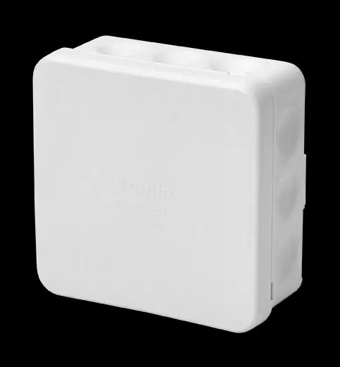 F-9 forgreningsdåse 85x85x37mm - Hvid