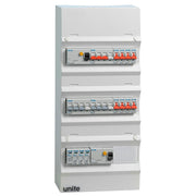 Færdigmonteret gruppetavle - HPFI - 2x16A 3P+N-1x10A 3P+N-8x10A 1P+N