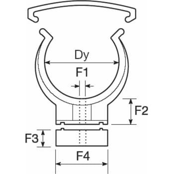 Wavin Ø50mm klemring rørbærer, PP hvid