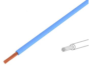 Monteringsledning - 2,5mm² trådet, Blå (metervare)