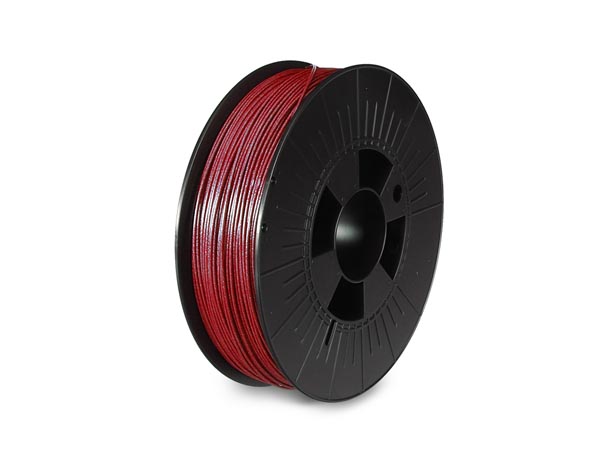 PLA filament - Ø1,75mm, metallisk kobberrød (glitter), 750g
