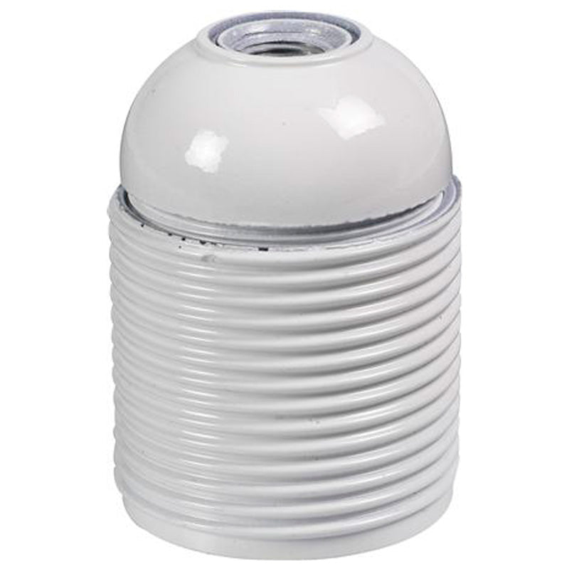 Fatning E27 m. udvendig gevind hvid