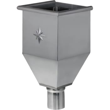 VMZINC regnvandskasse, ZINC NATUR - 76 mm studs