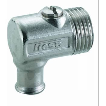 1/2" Radiator aftapvent forniklet