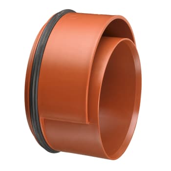 Uponor Double/Rib2 250 x 200 mm PP-reduktion med gummiring