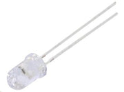 5mm 12V LED - Rund, Kold Hvid, Vandklar (4200mcd 30°)