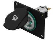 Cigarfatning - 12/24V, 20A (monteringsplade)