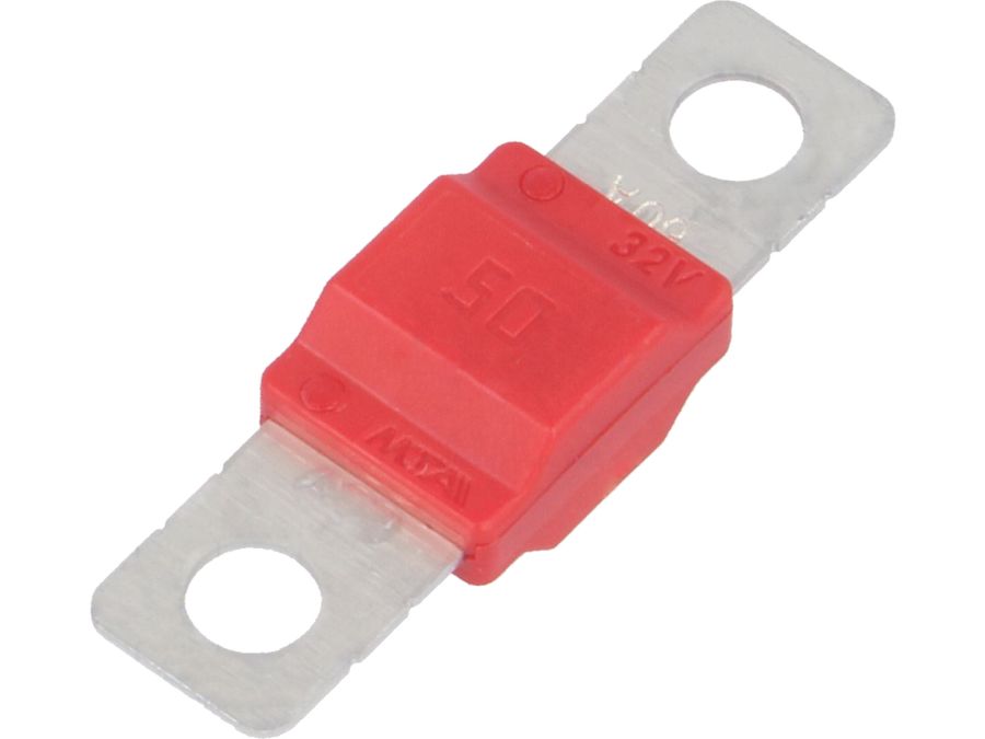 MIDIVAL autosikring - 50A, 40mm, M5 skrue