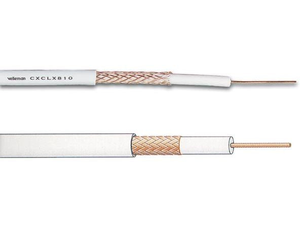 COAX videokabel - 75ohm LX810P CU Hvid Ø6,1mm (metervare)