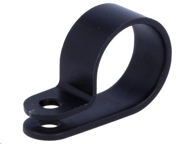 P-kabelbøjle - Sort plast for Ø17,5mm kabel (1 stk.)