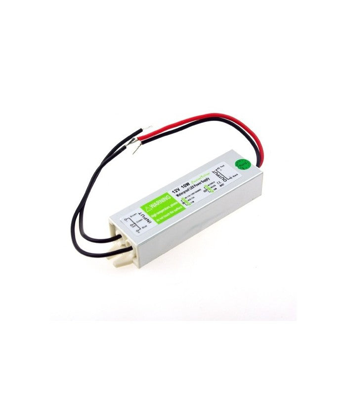 10W strømforsyning - 12V DC, 0,8A, IP67 vandtæt