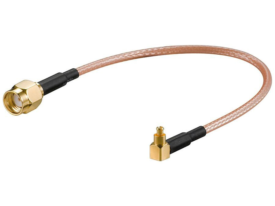 Antenne adapterkabel - RP-SMA han til MC-card han (15cm)