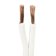 Højtalerledning 2x2,5mm² hvid - pr. meter