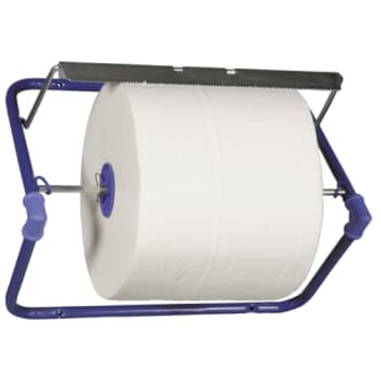 Vægstativ til værkstedsruller, blå, 26,4 x 50 x 37,5 cm