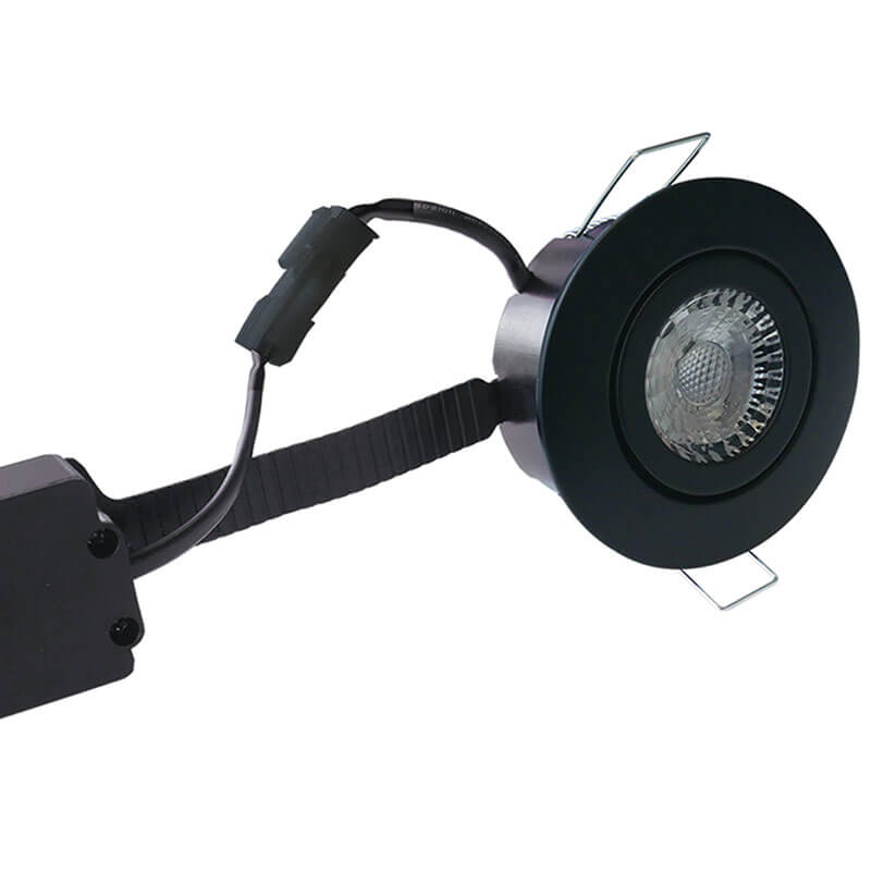 LED spot m. 6W 35° - rund sort 33m Type: 3509
