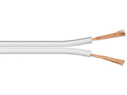 Højttalerledning - 2x0,5mm² OFC, Hvid (metervare)
