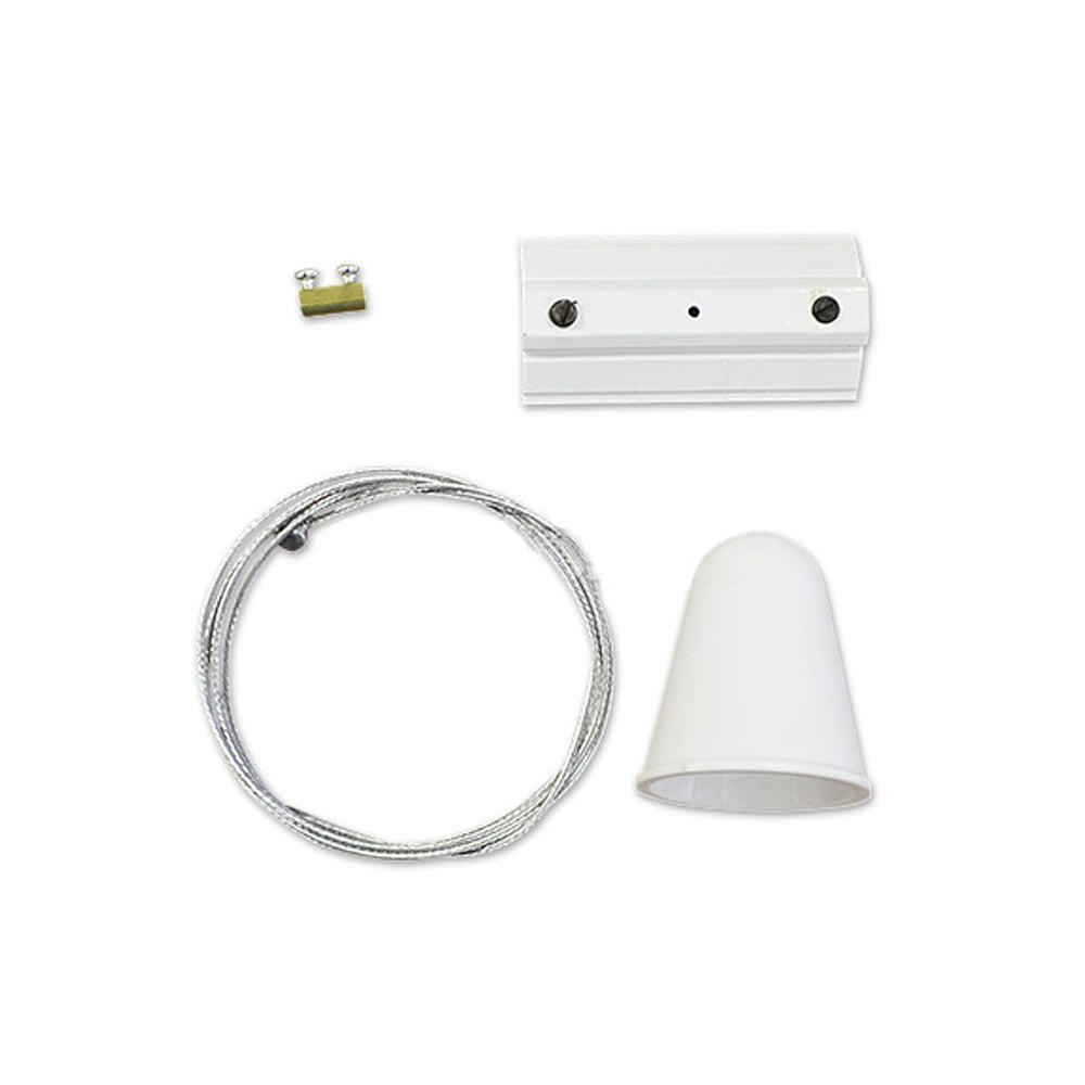 V-Tac Wireophæng til skinner - Hvid, 3-faset (Passer til V-Tac skinner)